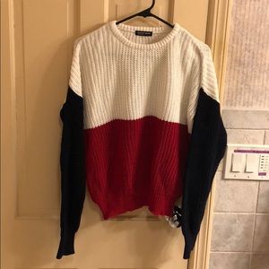 American Apparel Tri- Colored Sweater